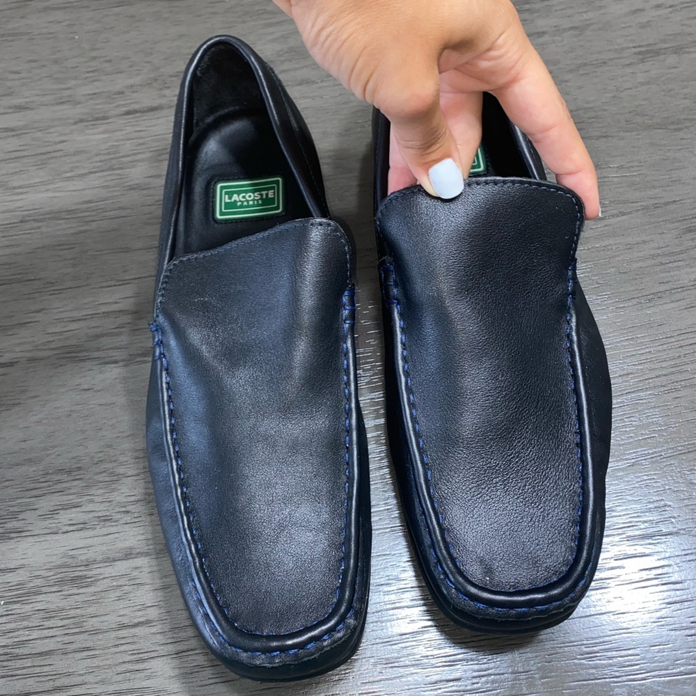 Lacoste Men’s Black Leather Loafers
